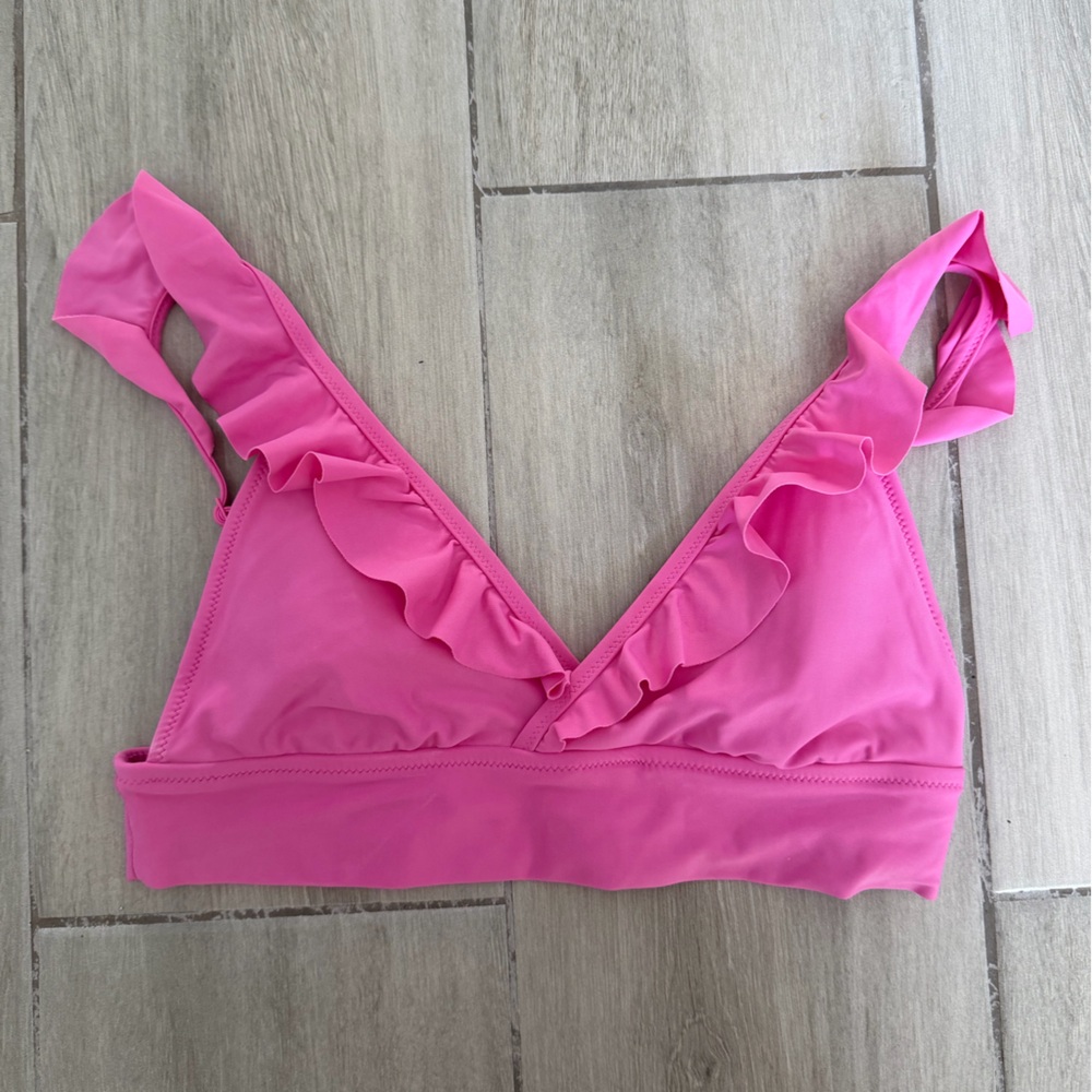 Aerie Pink Ruffled Bikini Top
